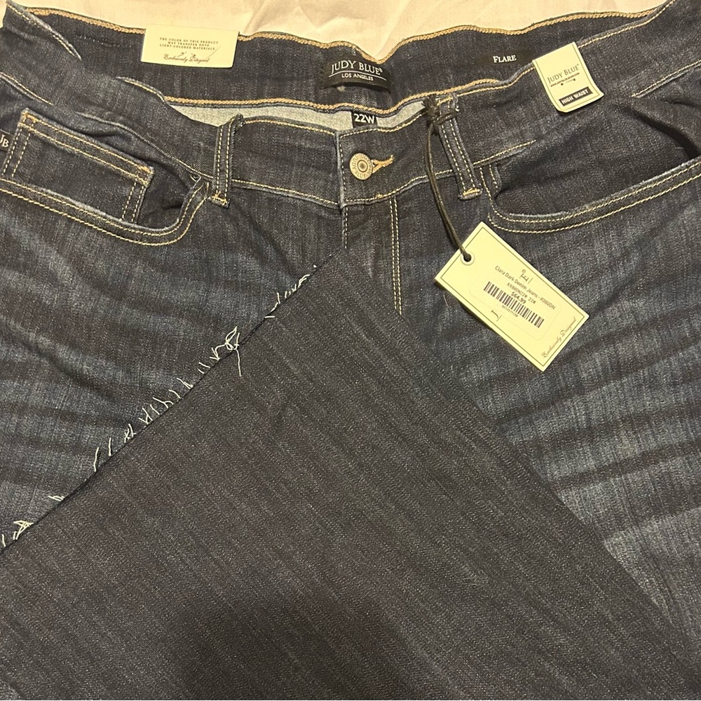 Judy Blue Dark Wash High Waist Flare Jeans - Size 22W
